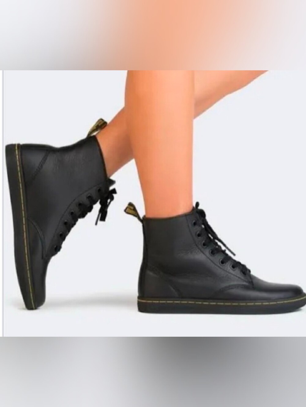 Dr Martens Tobias Black Lace Up Boots Size Womens 8 EU 39